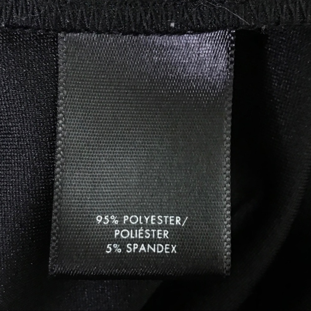 Ann Taylor Pleated Square Neck Blouse Top Black M - Picture 7 of 8